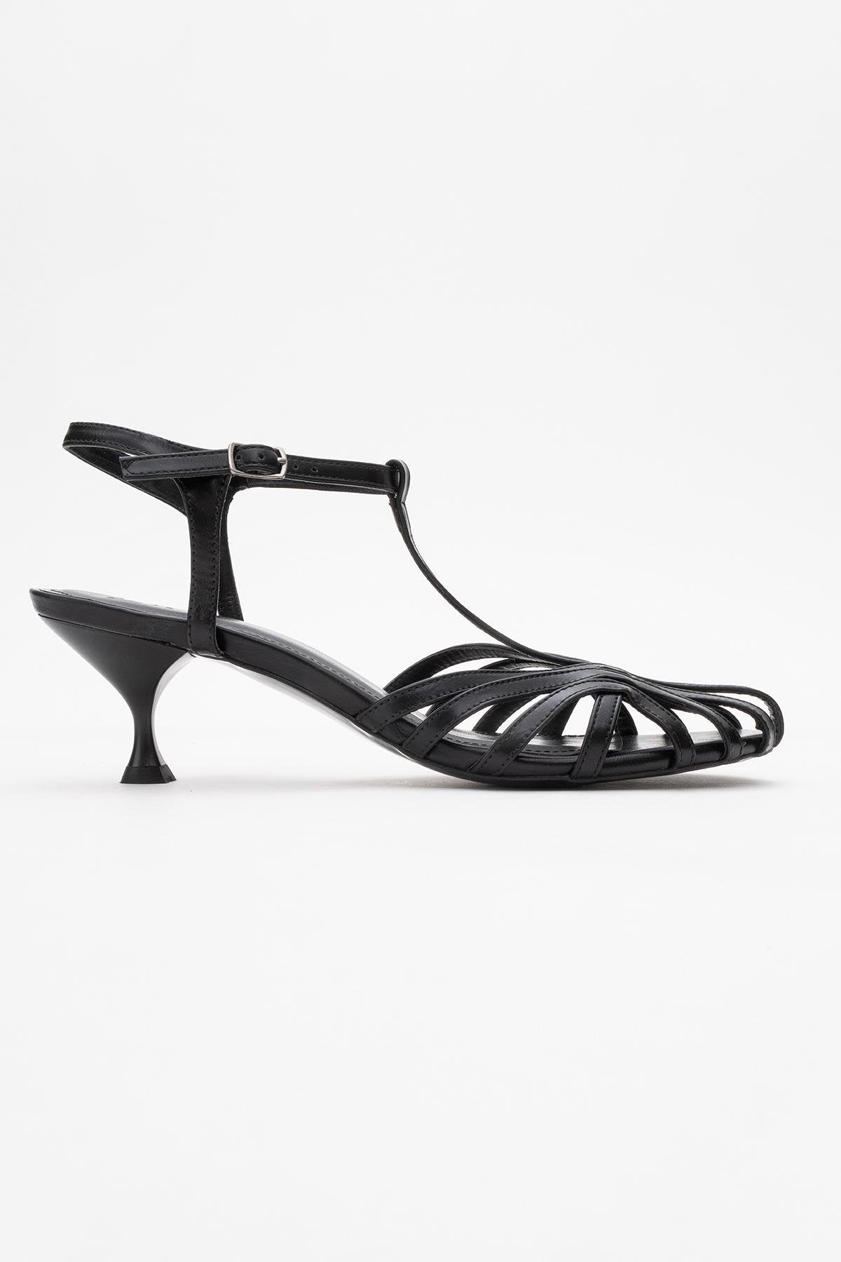 Felip - Black Strappy Low Heel Sandal (Women)