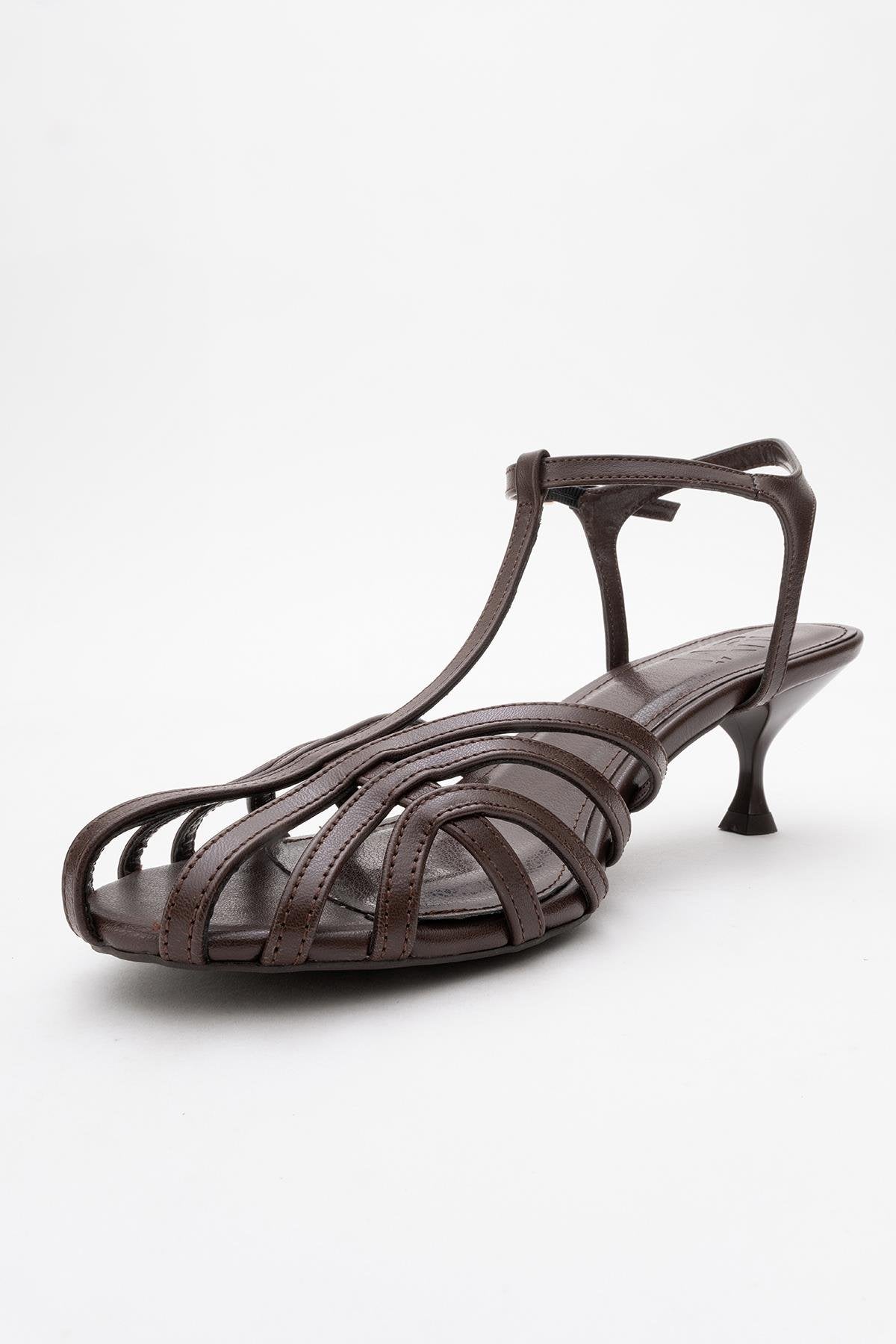 Felip - Brown Strappy Low Heel Sandal (Women)
