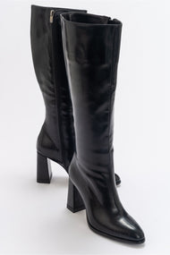 Decer - Black Heeled Boot (Women)