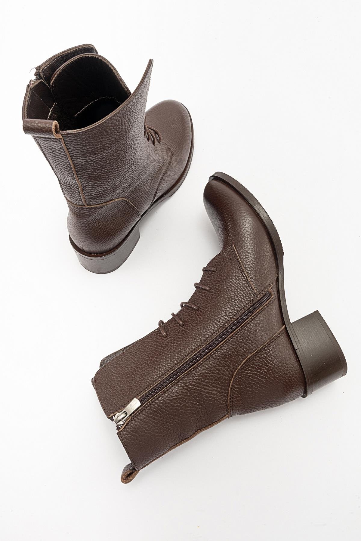 Lana Brown Leather Boot (Women)