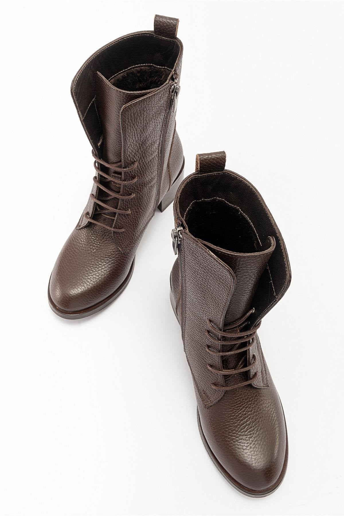 Lana Brown Leather Boot (Women)
