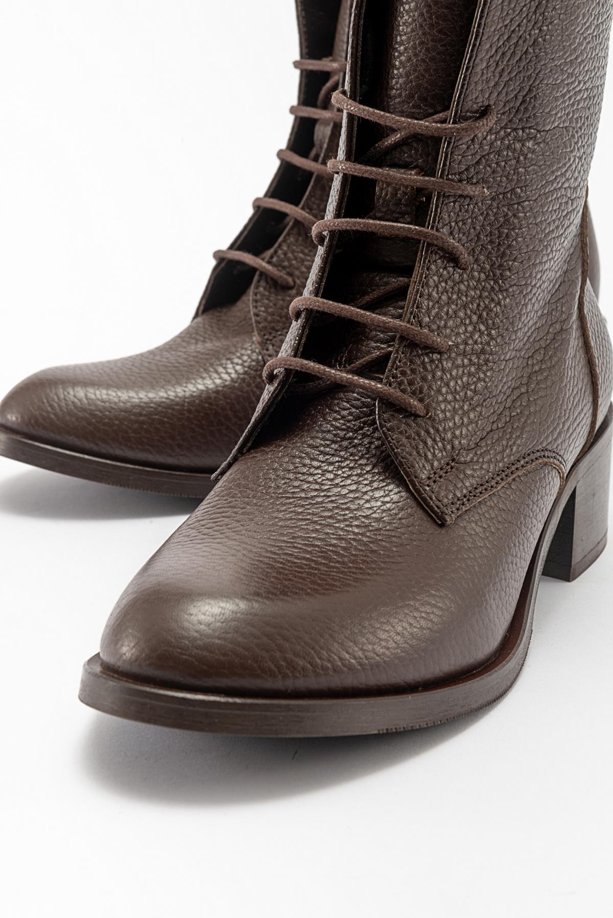 Lana Brown Leather Boot (Women)