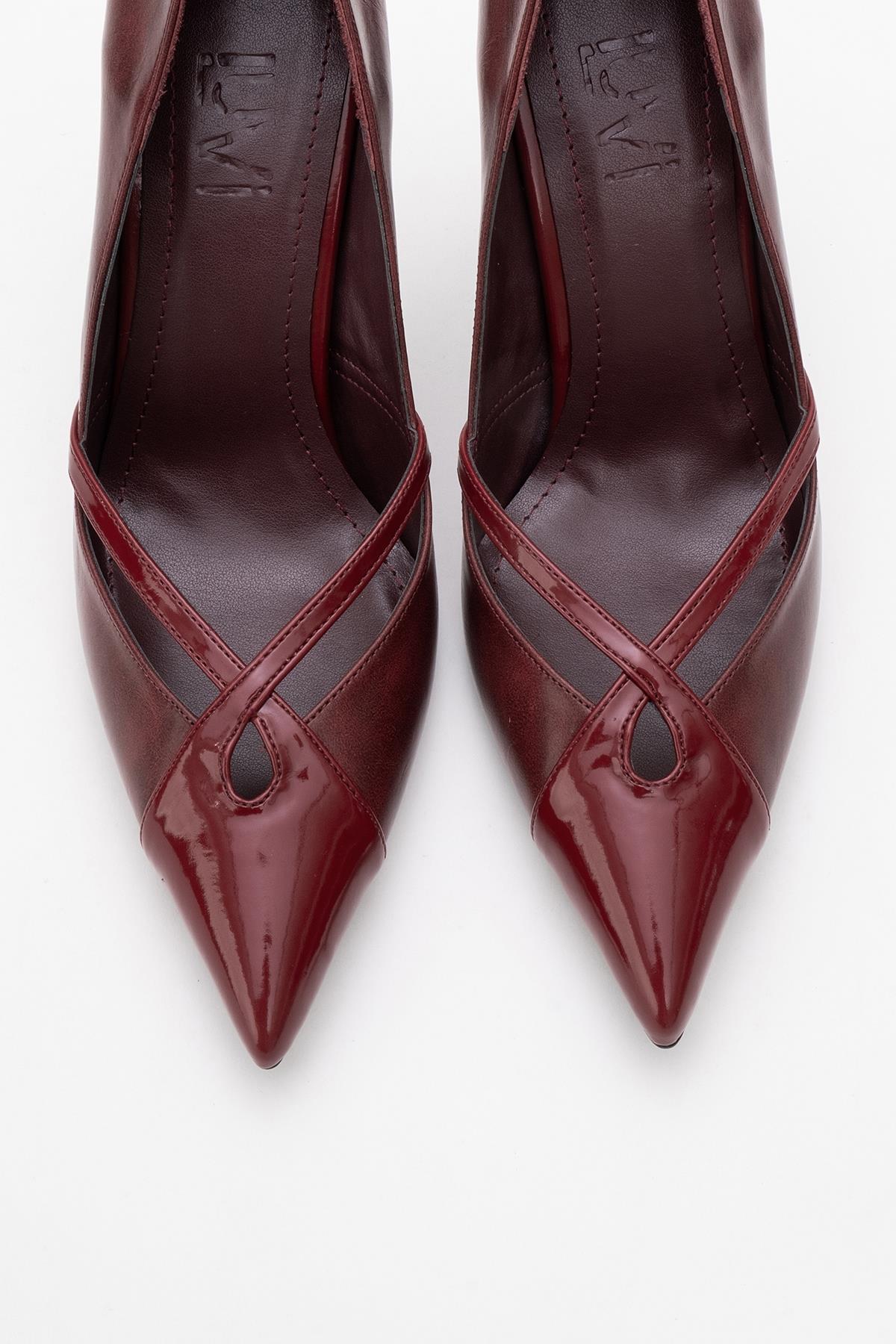 Ruby - Burgundy Patent Detail High Heel Shoe (Women)