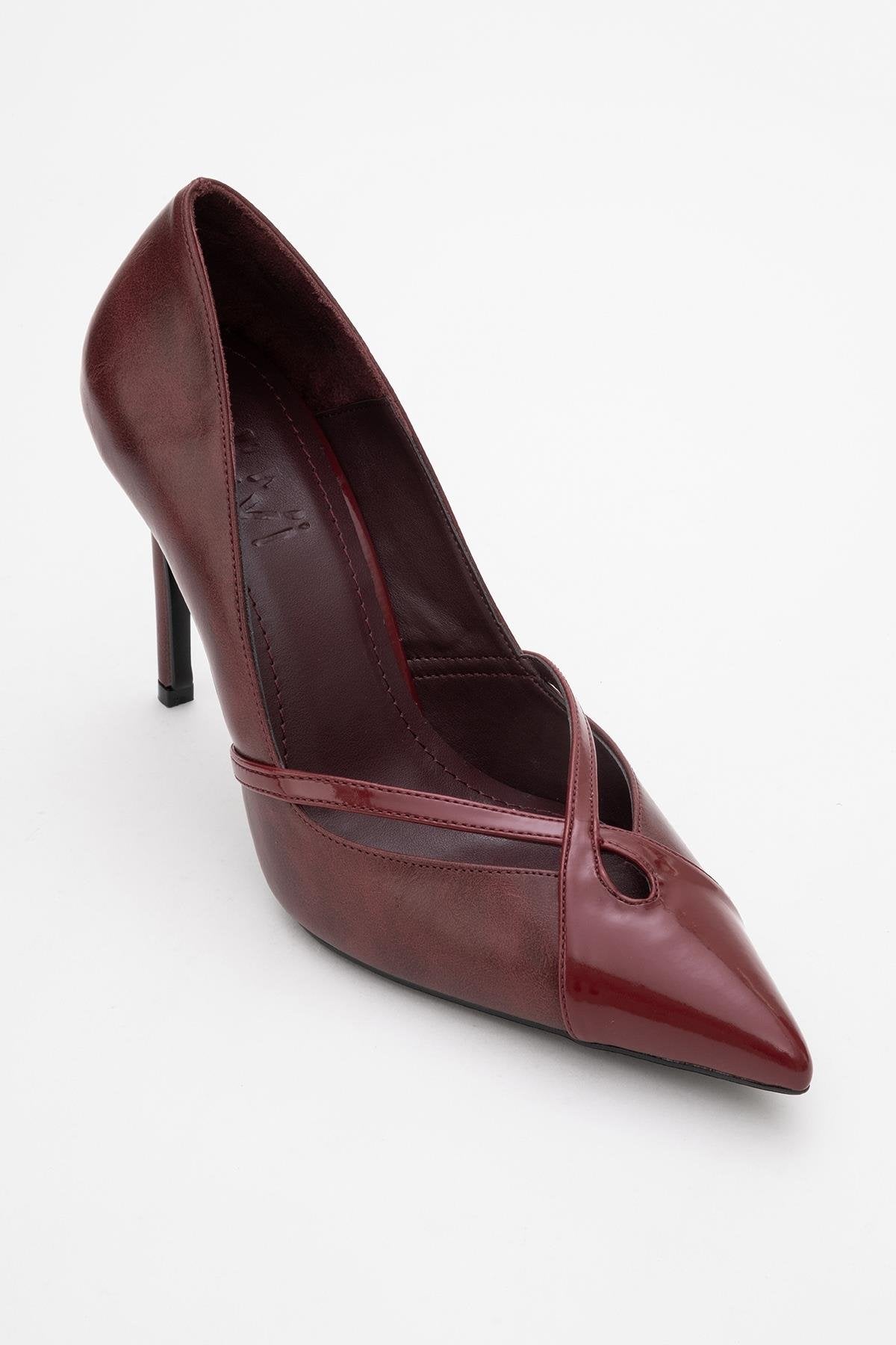 Ruby - Burgundy Patent Detail High Heel Shoe (Women)