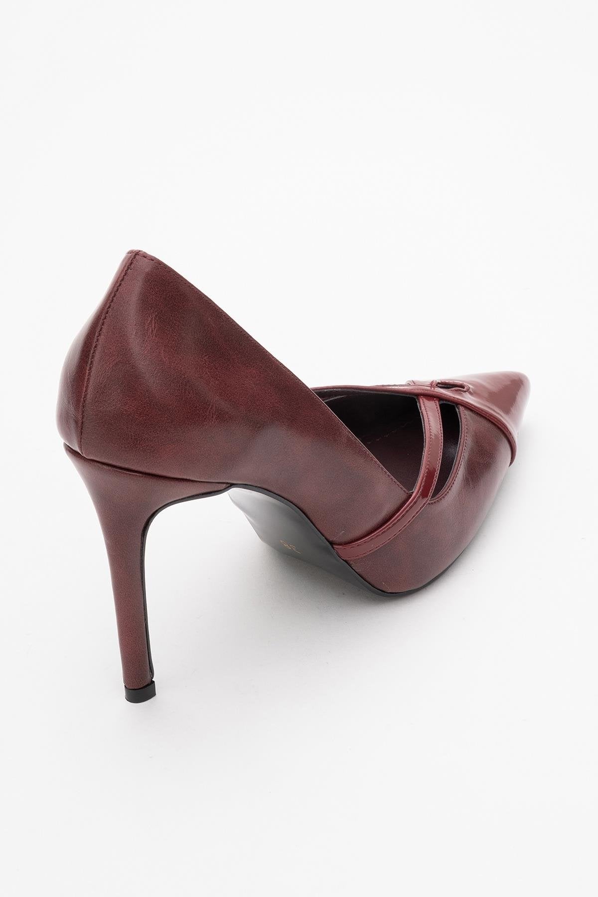 Ruby - Burgundy Patent Detail High Heel Shoe (Women)