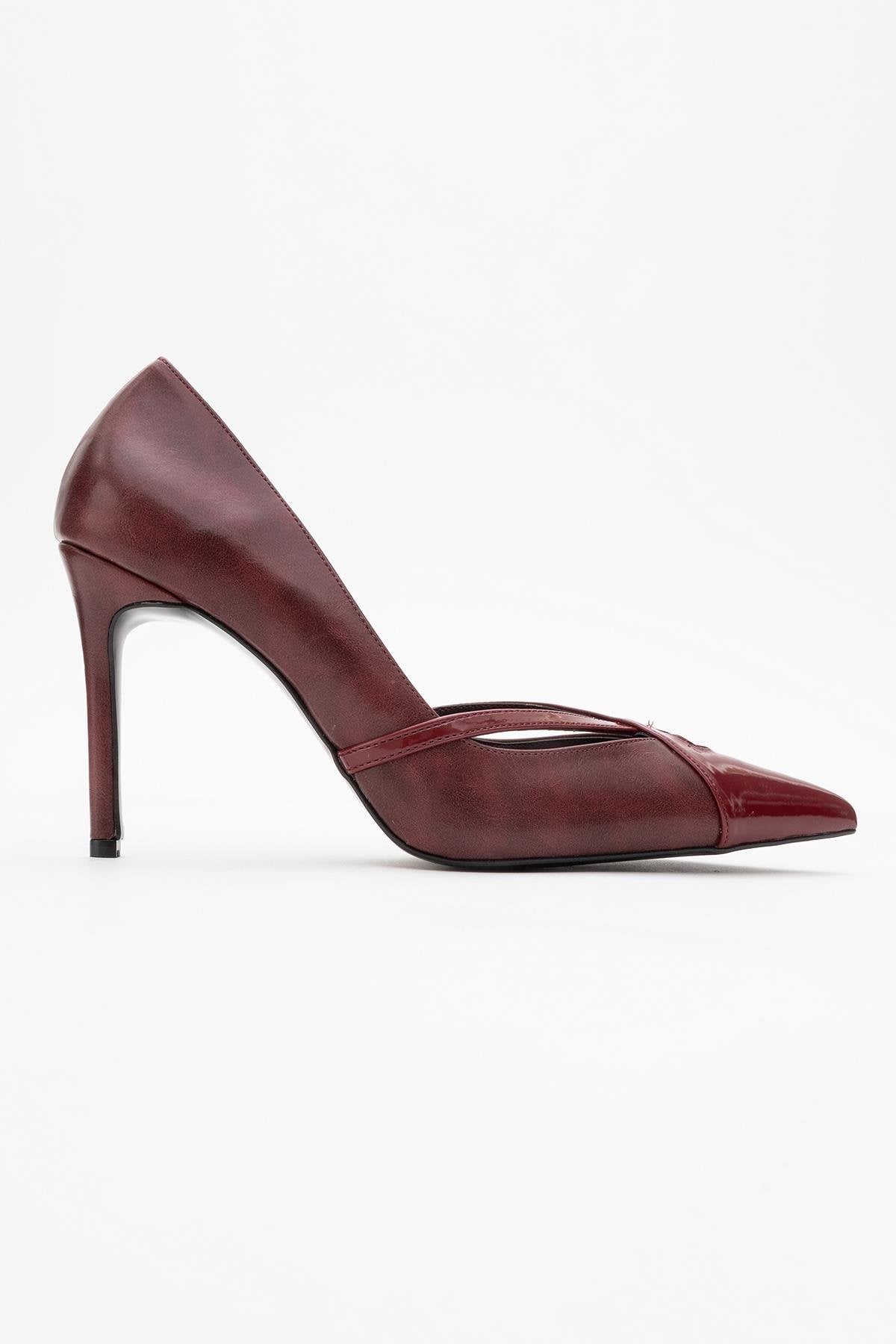 Ruby - Burgundy Patent Detail High Heel Shoe (Women)