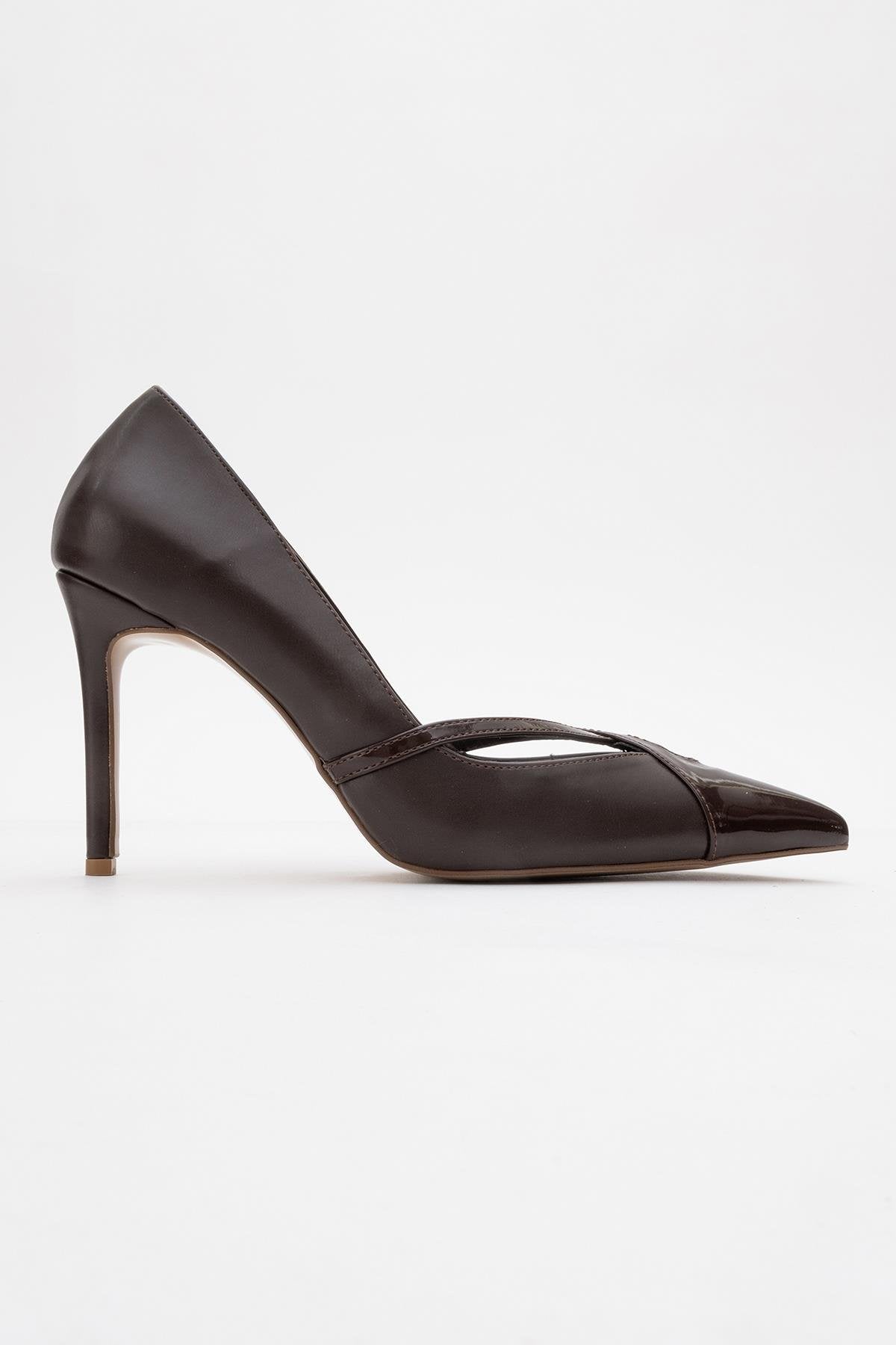 Ruby - Brown Patent Detail High Heel Shoe (Women)