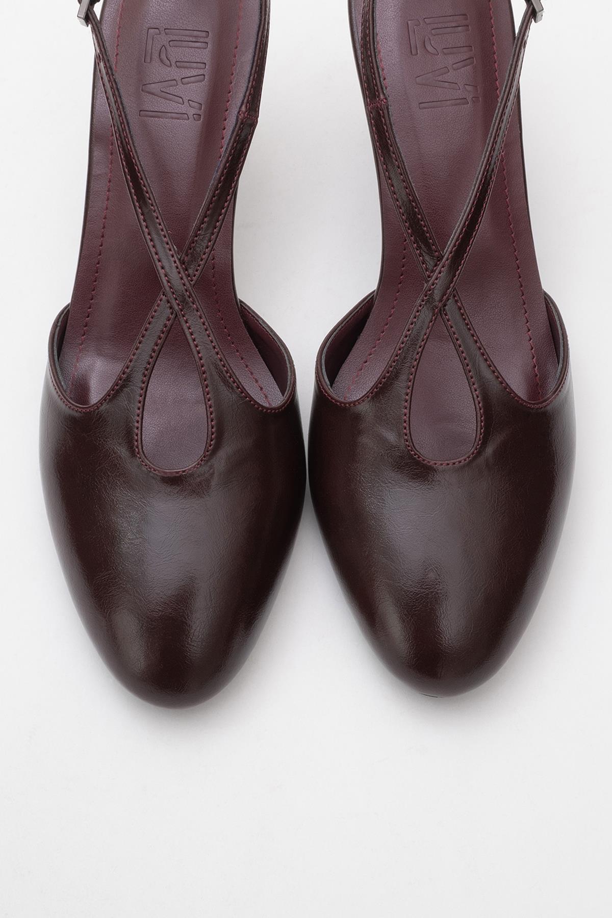 Agves - Burgundy Heeled Sandal (Women)