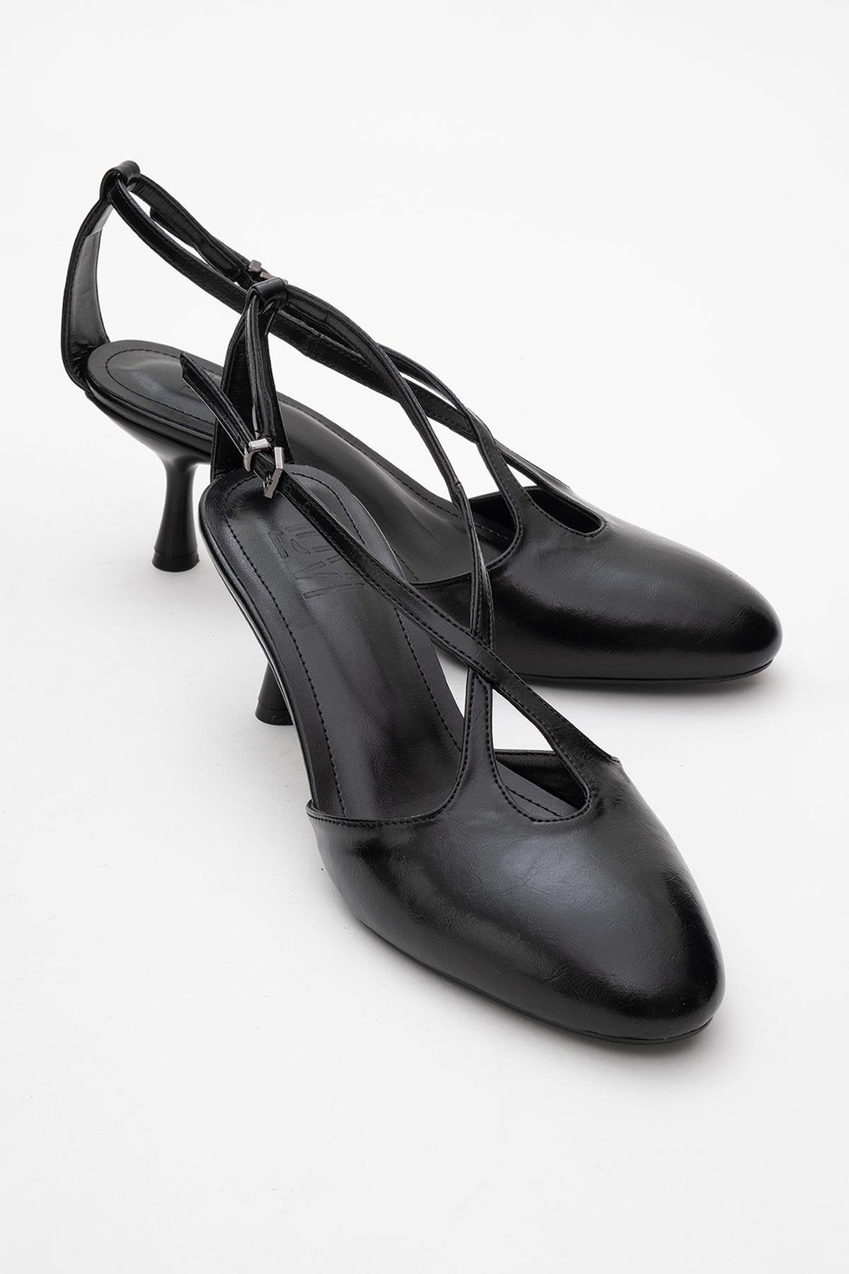 Agves - Black Heeled Sandal (Women)