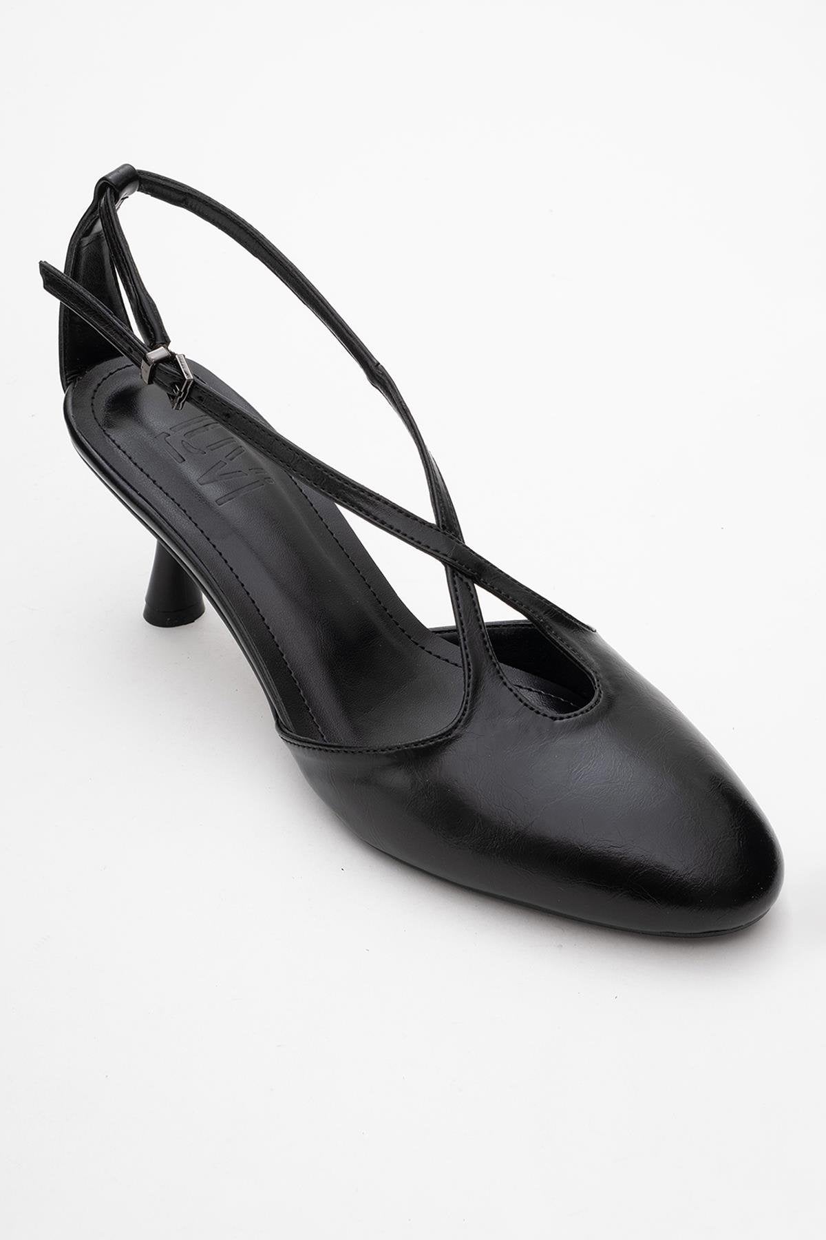 Agves - Black Heeled Sandal (Women)
