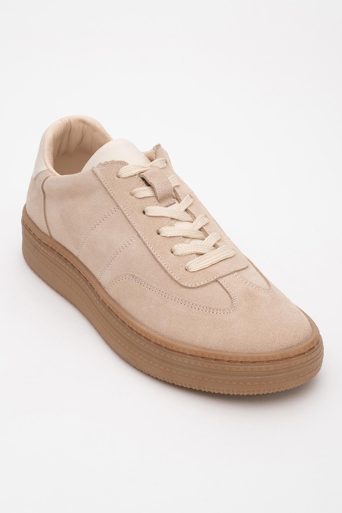 Fiore - Beige Leather Sneakers (Women)