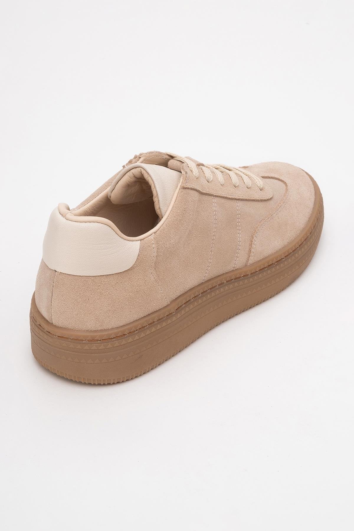 Fiore - Beige Leather Sneakers (Women)