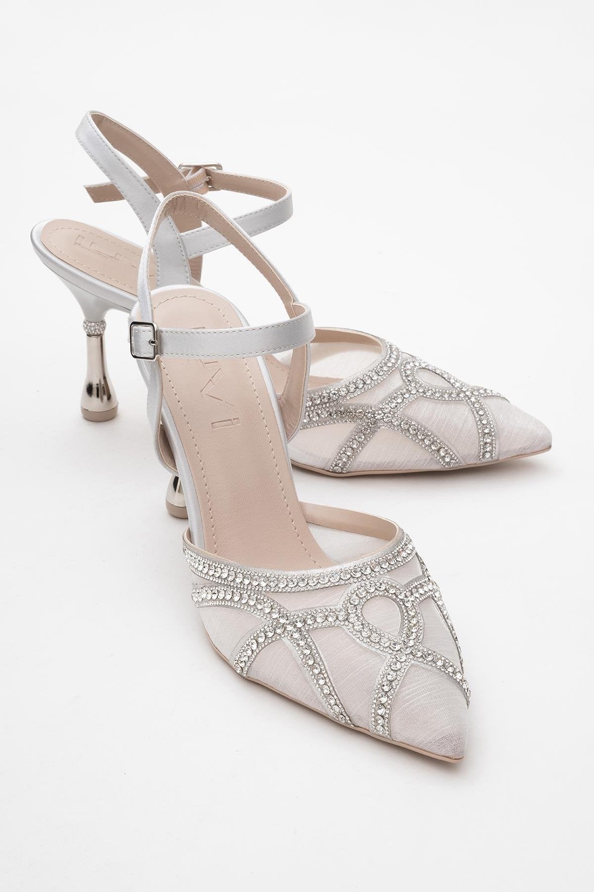 Volby - Silver Embellished Evening Shoe (Women)