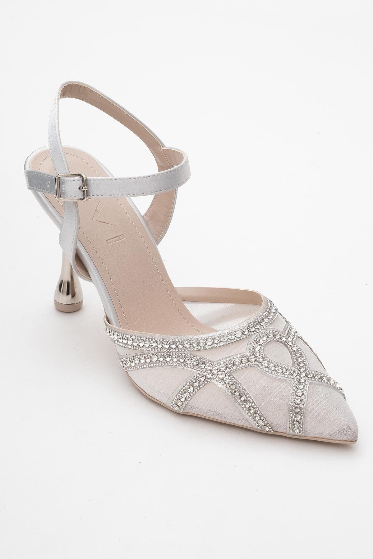 Volby - Silver Embellished Evening Shoe (Women)