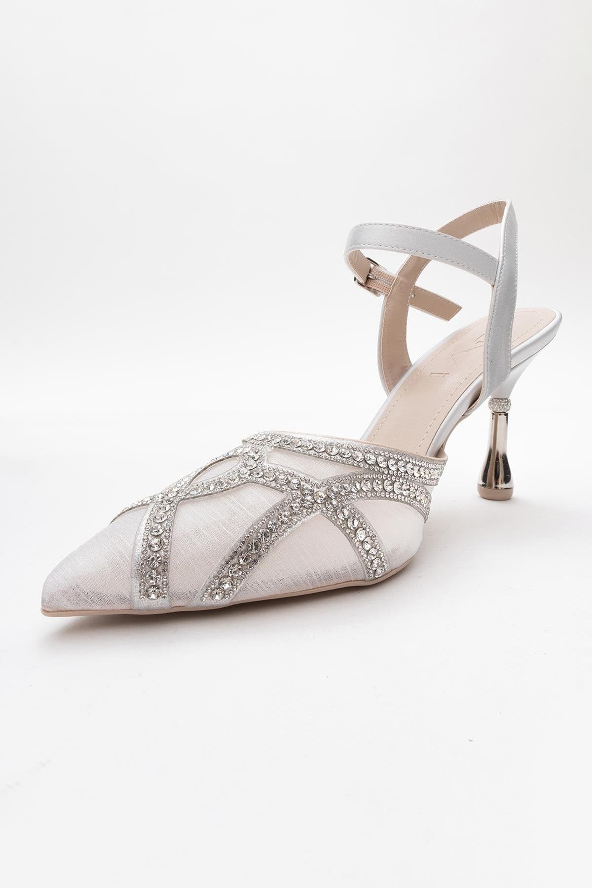 Volby - Silver Embellished Evening Shoe (Women)