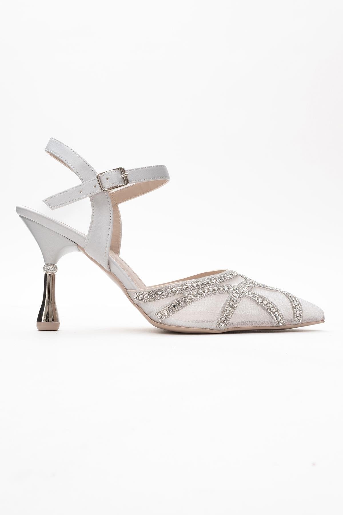 Volby - Silver Embellished Evening Shoe (Women)