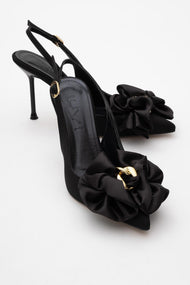 Noria - Black Floral Slim Heel Pump (Women)