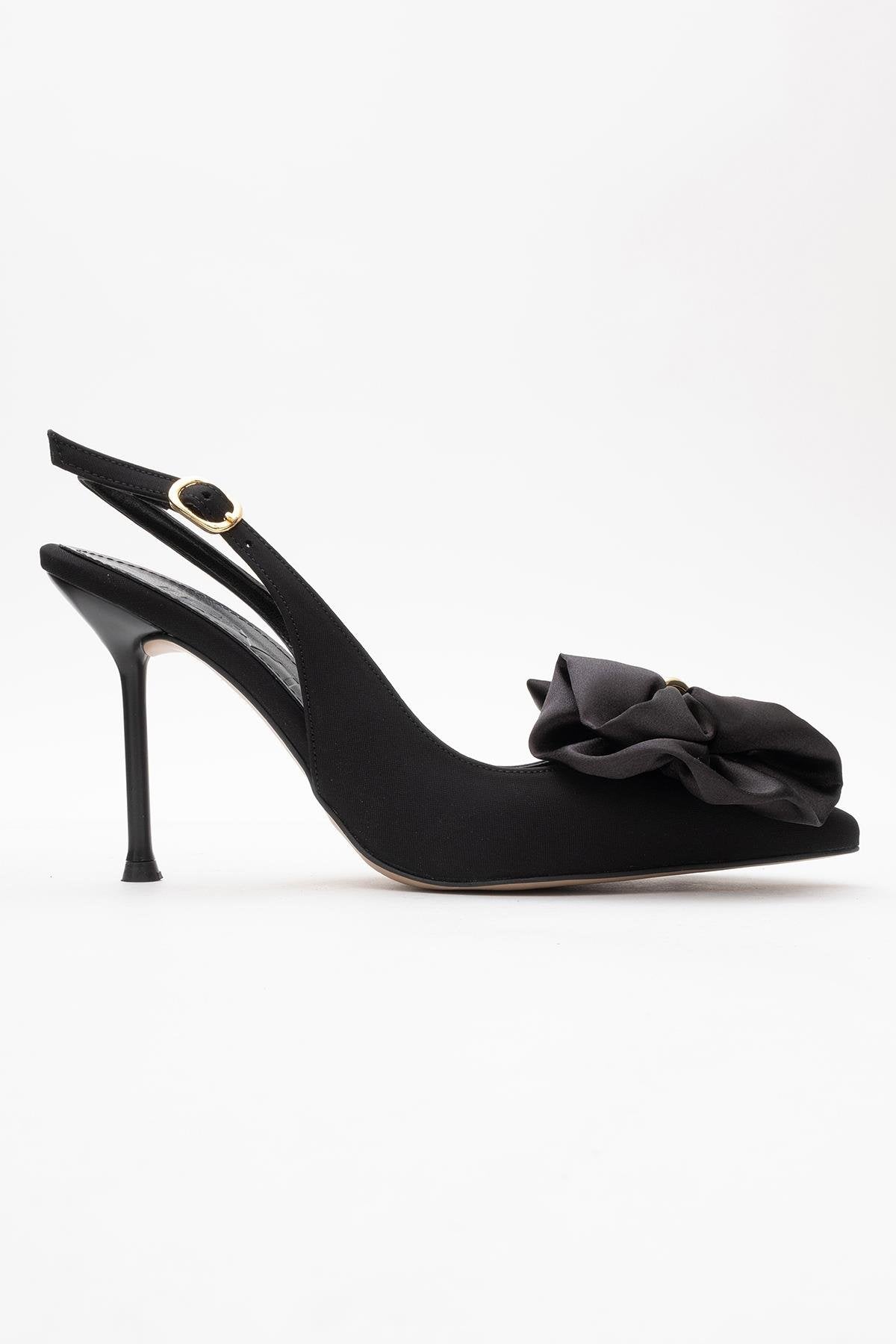 Noria - Black Floral Slim Heel Pump (Women)