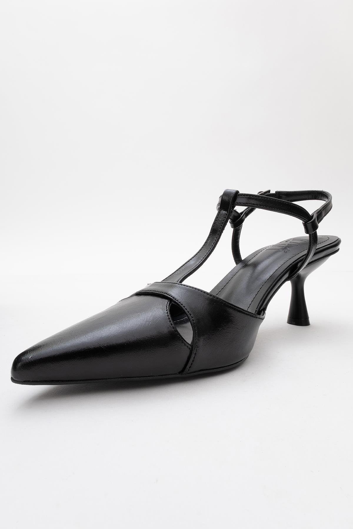 Abelia - Black Slim Heel Pump (Women)