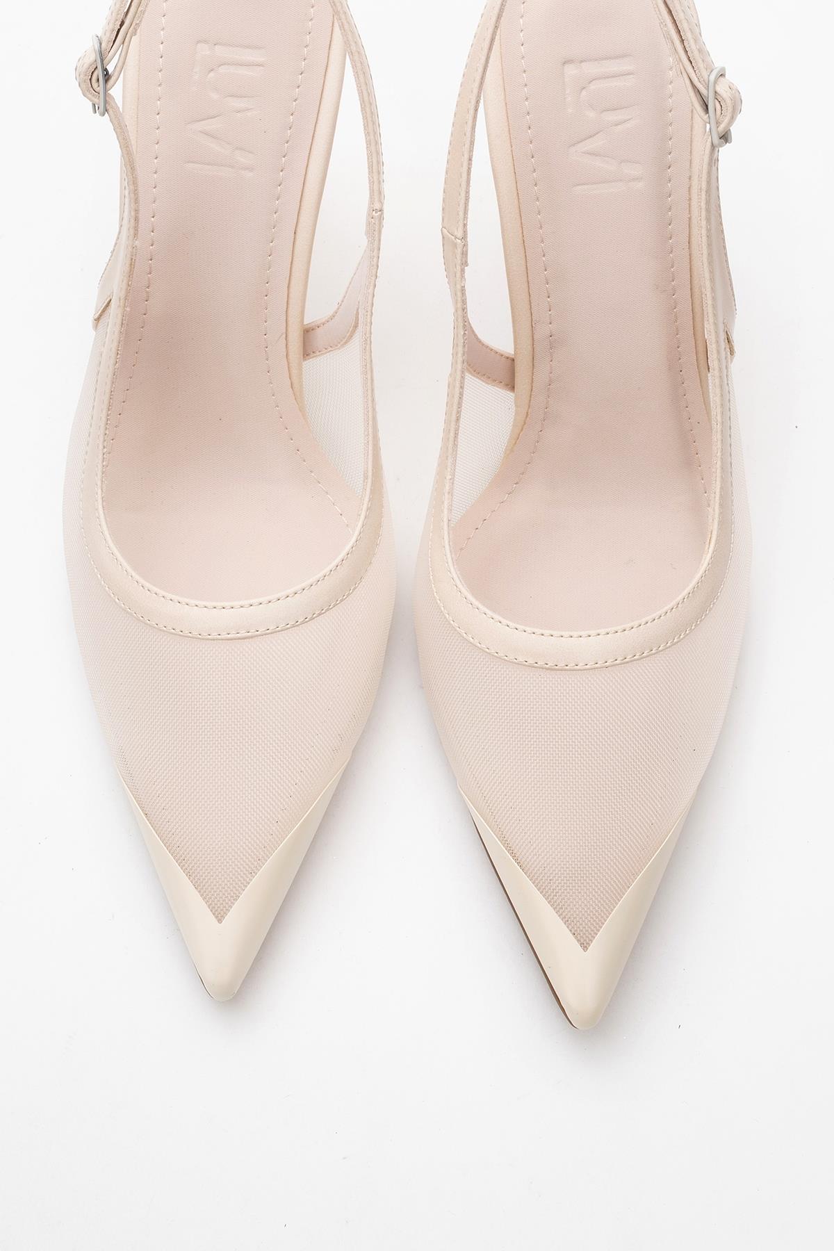 Venas - Beige Mesh High Heel Shoe (Women)