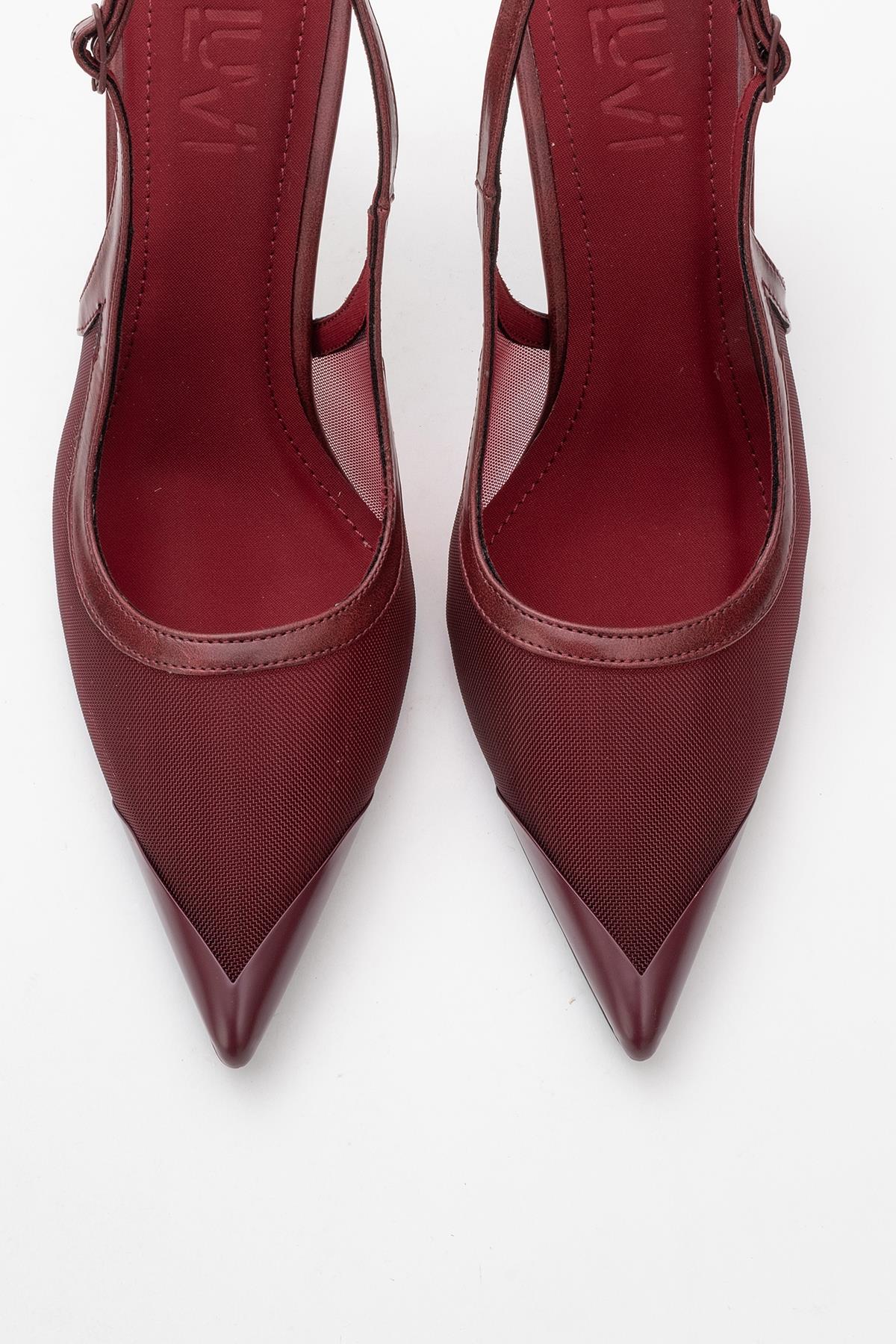 Venas - Burgundy Mesh High Heel Shoe (Women)