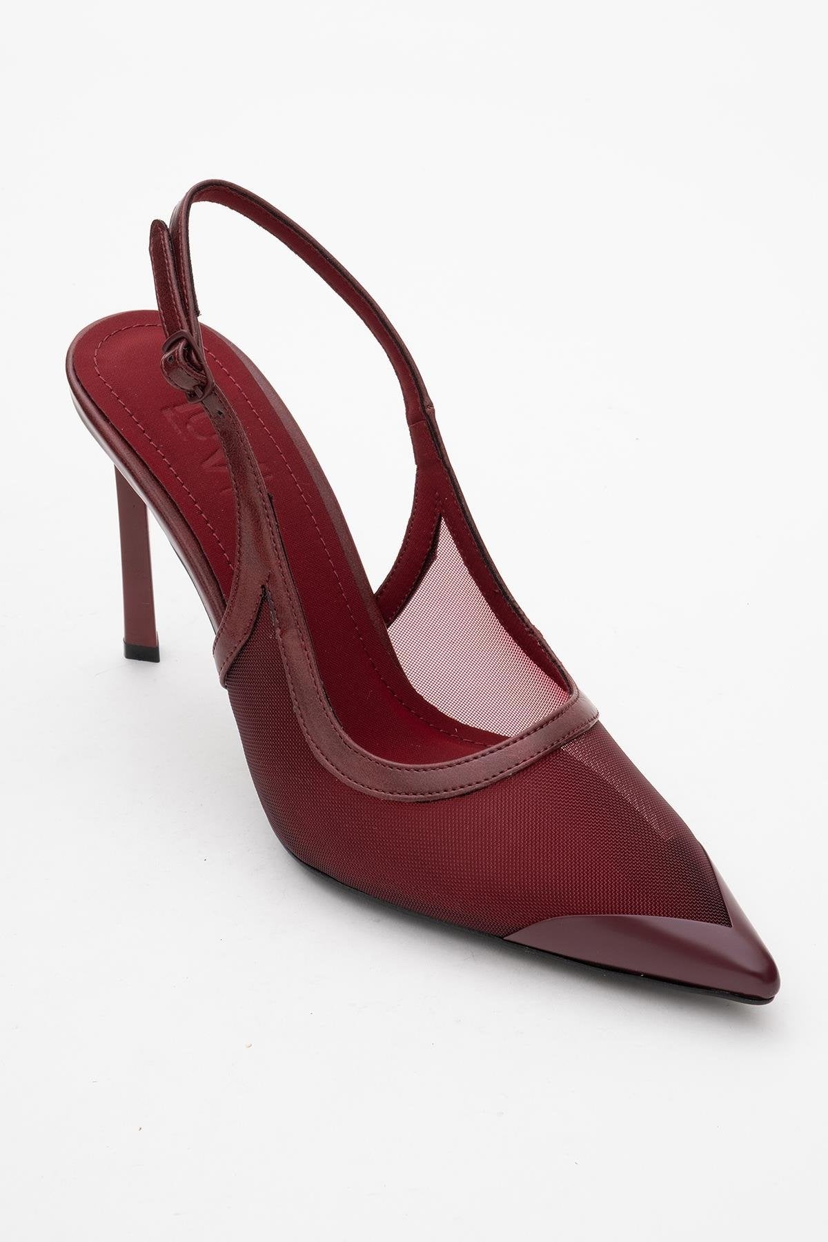 Venas - Burgundy Mesh High Heel Shoe (Women)
