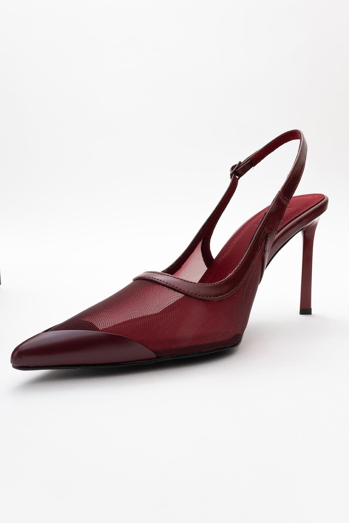 Venas - Burgundy Mesh High Heel Shoe (Women)