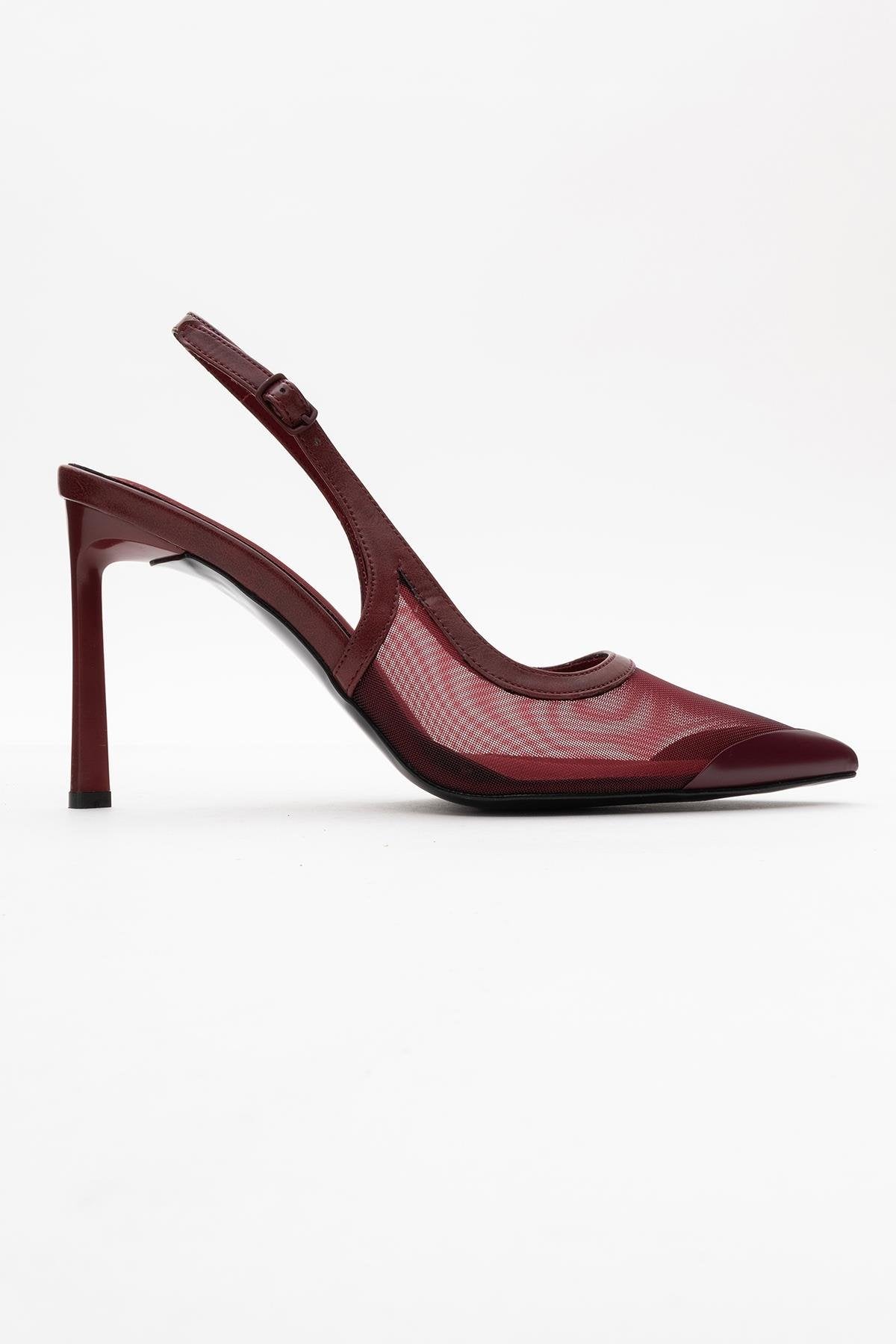 Venas - Burgundy Mesh High Heel Shoe (Women)