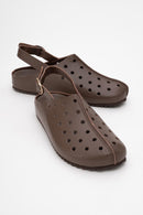 Justa - Brown Leather Clogs (Women)