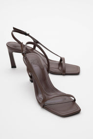 Melby - Brown Heeled Sandal (Women)