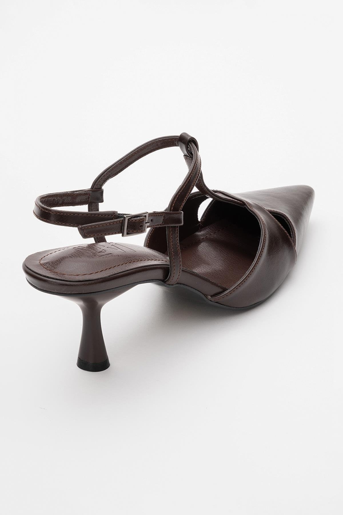 Abelia - Brown Stiletto Heel Shoe (Women)