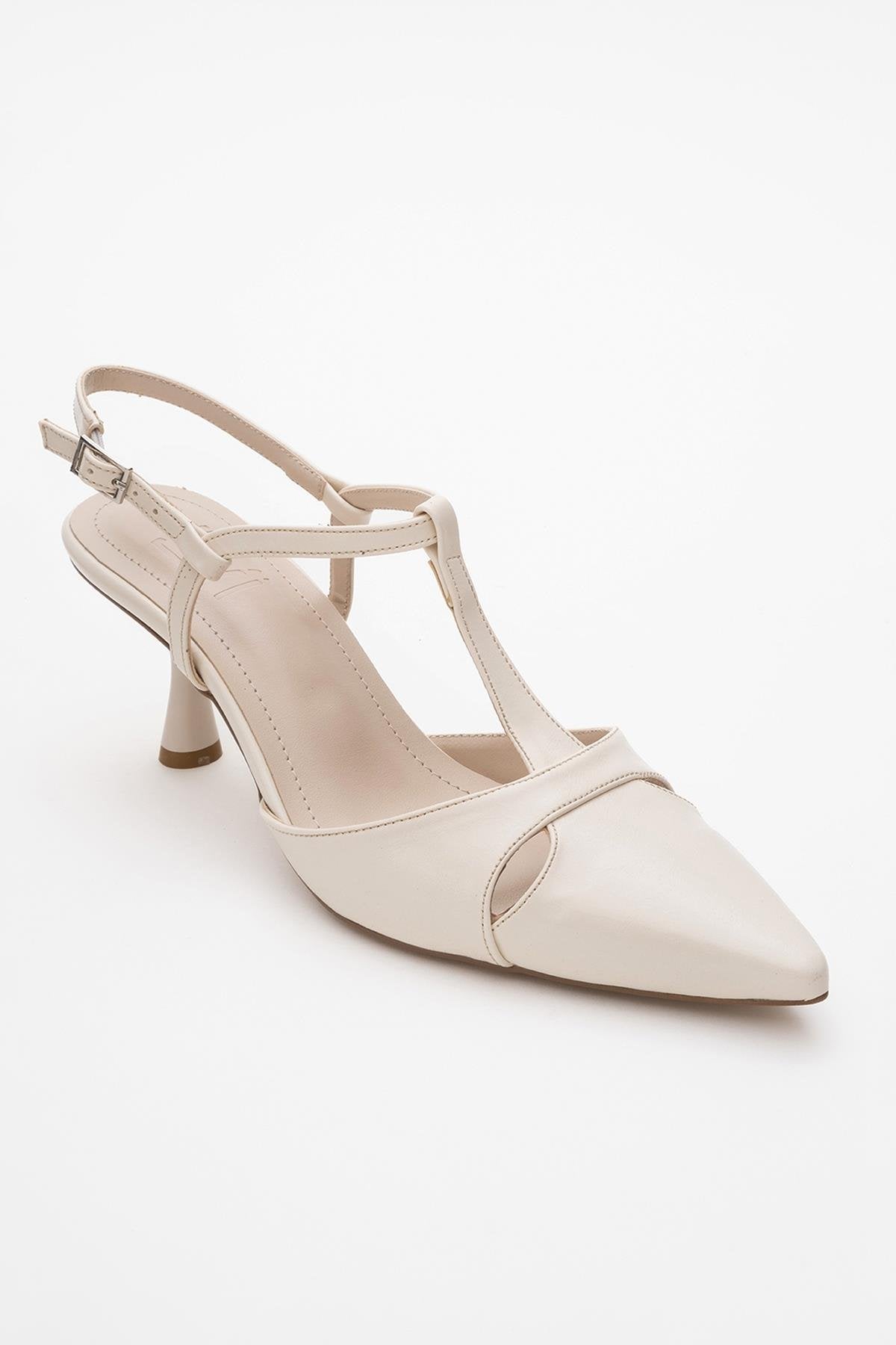 Abelia - Off-White Stiletto Heel Shoe (Women)
