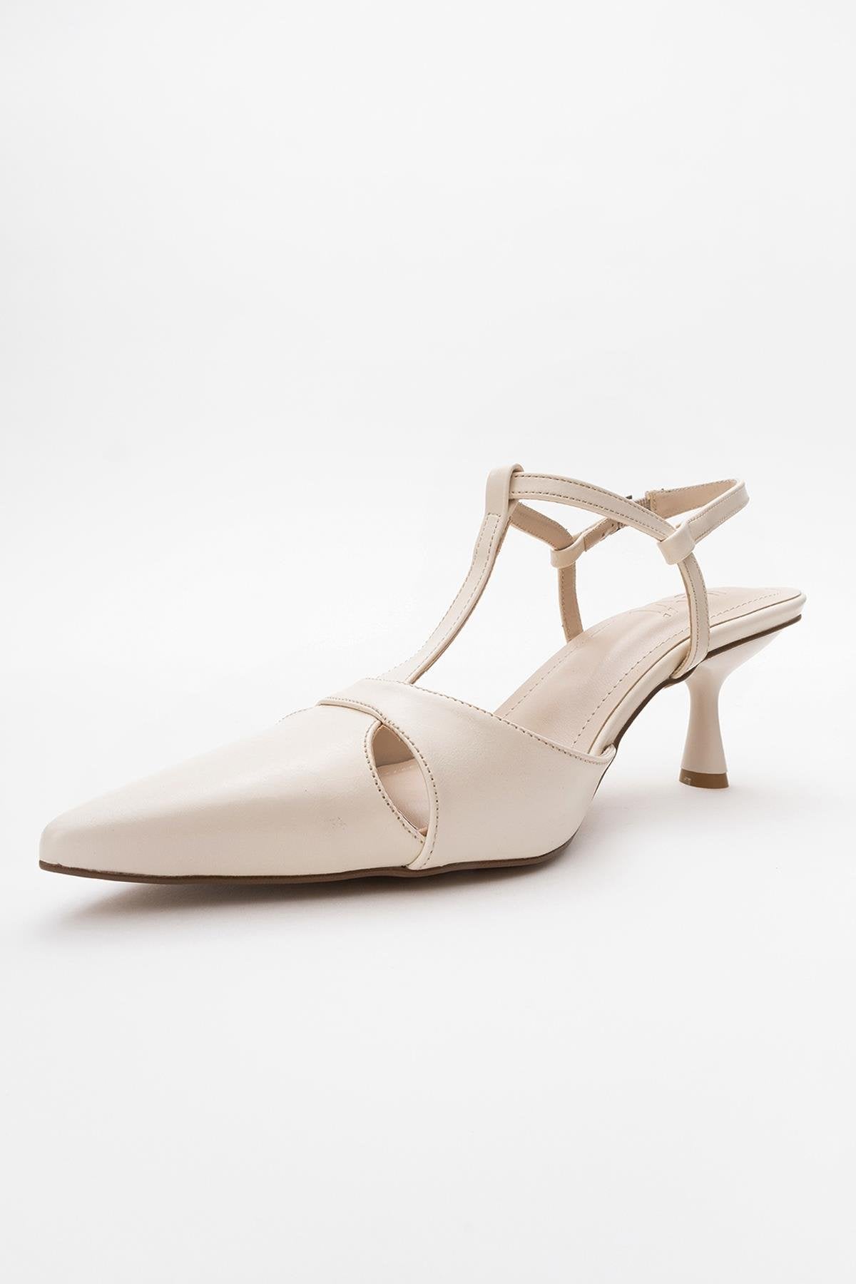Abelia - Off-White Stiletto Heel Shoe (Women)
