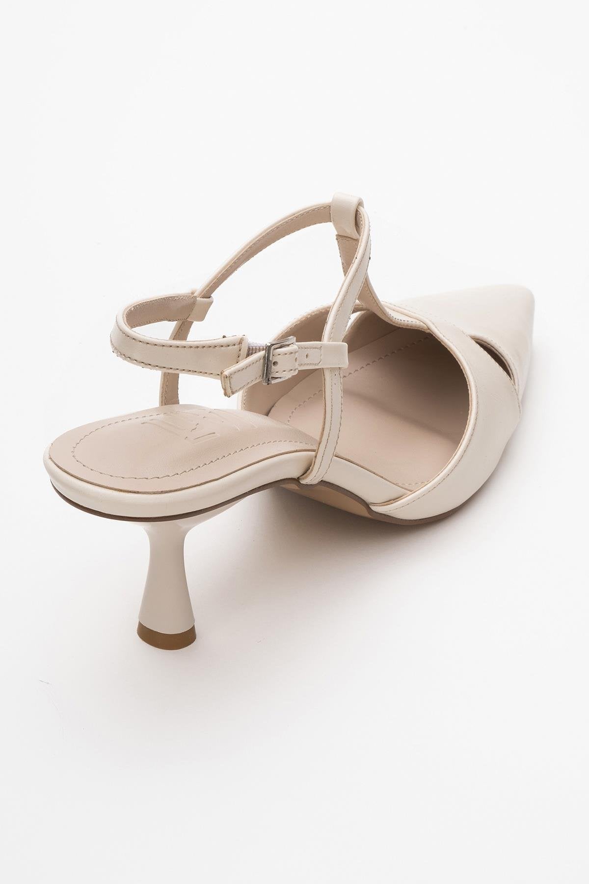 Abelia - Off-White Stiletto Heel Shoe (Women)