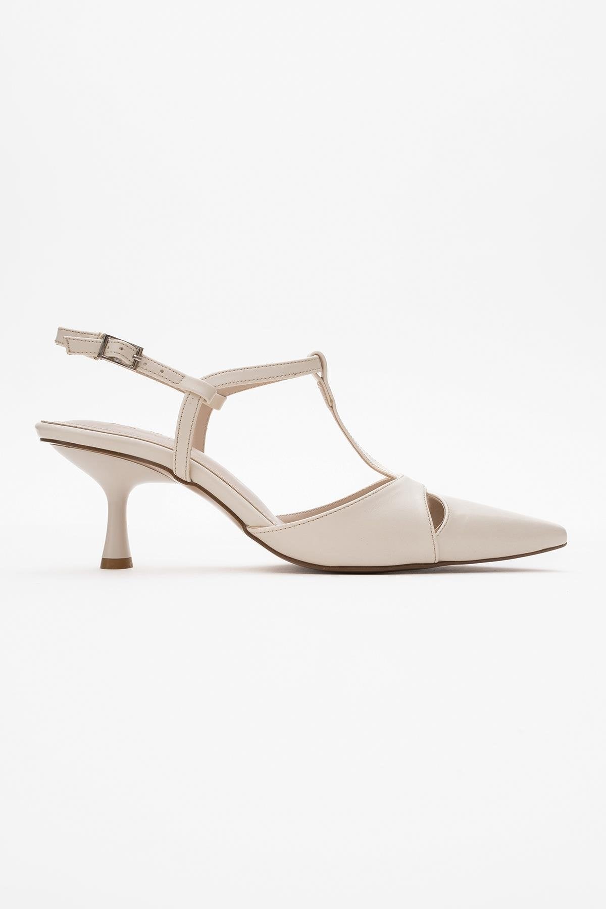 Abelia - Off-White Stiletto Heel Shoe (Women)