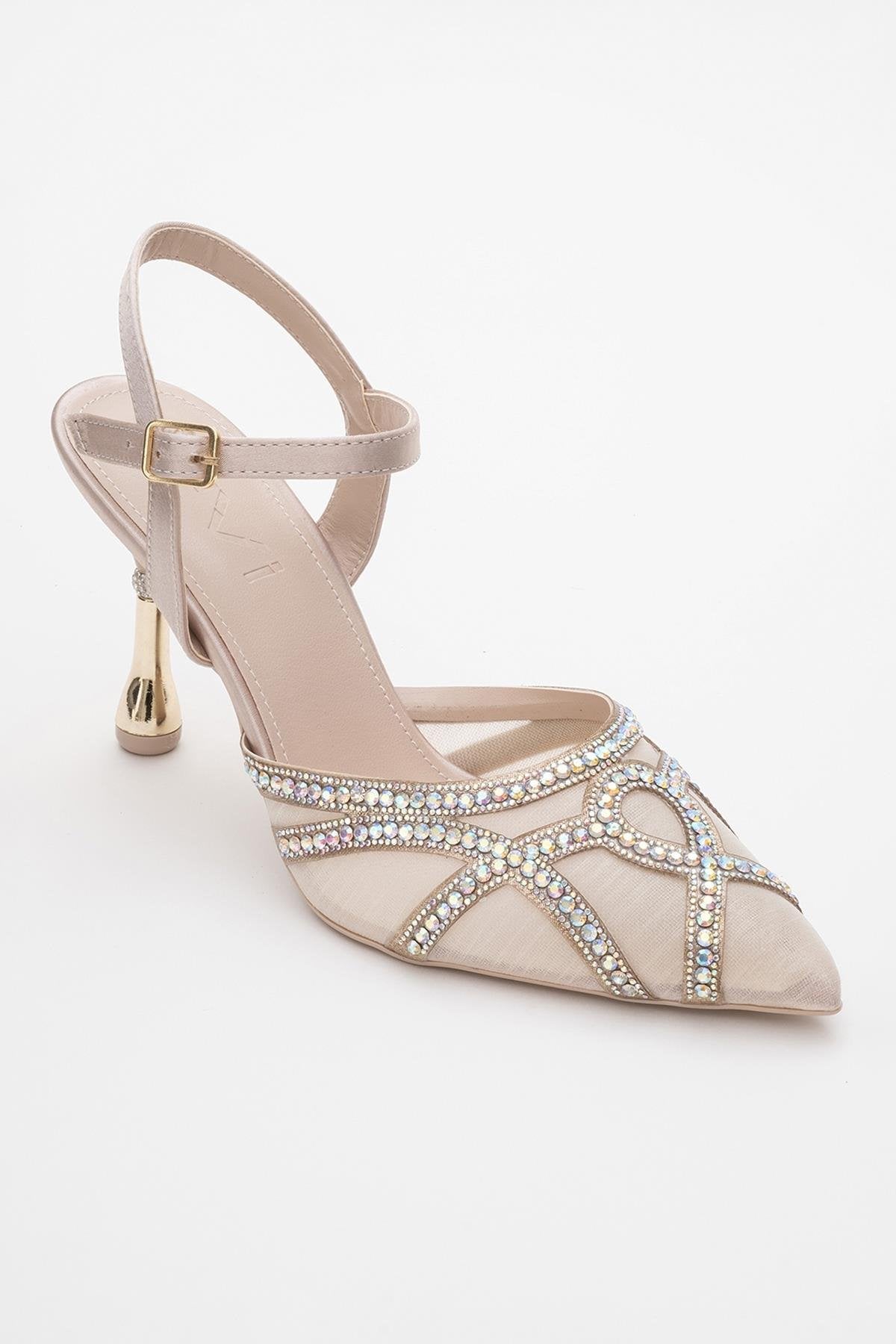 Volby - Beige Embellished Evening Shoe (Women)