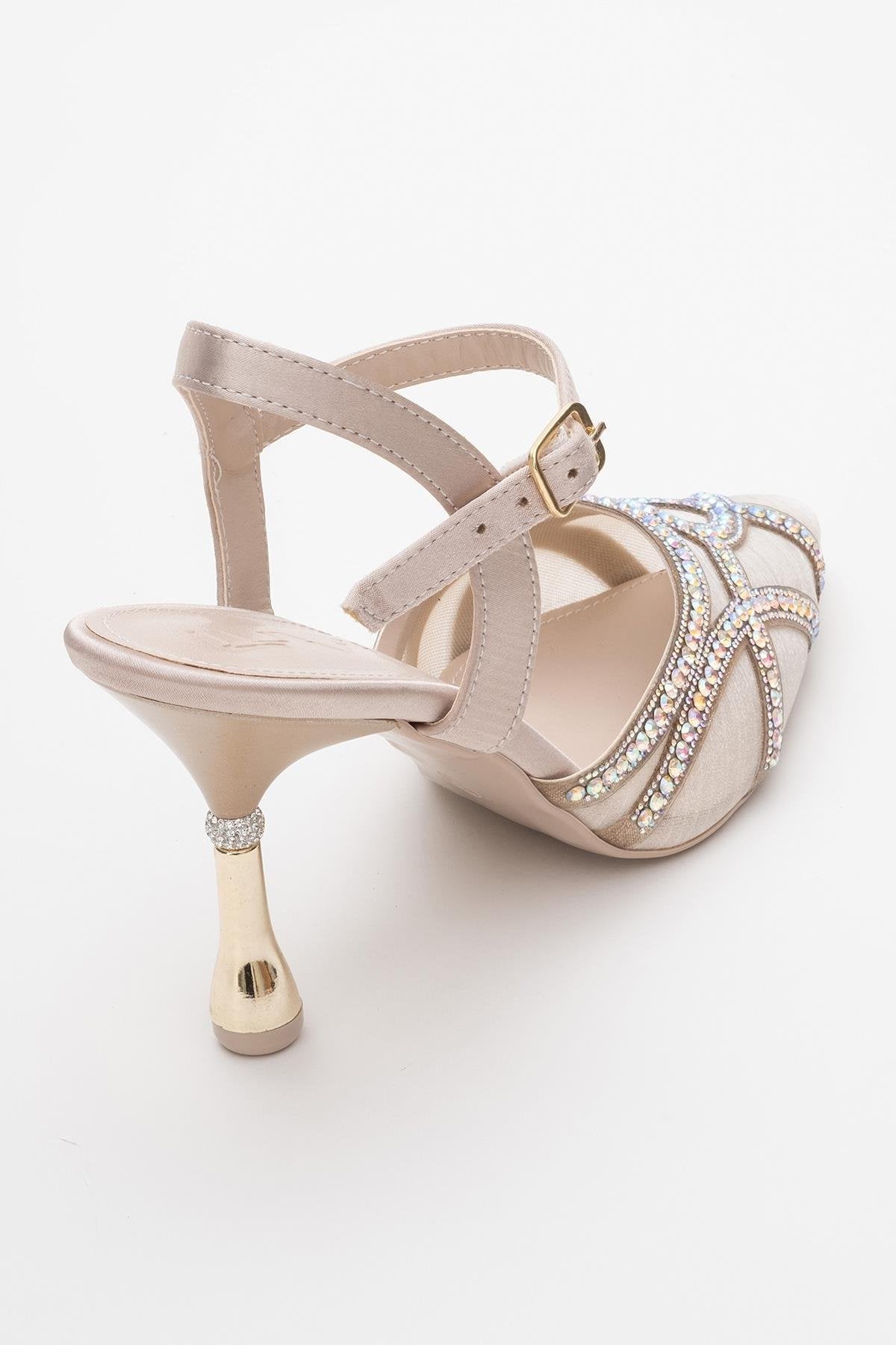 Volby - Beige Embellished Evening Shoe (Women)
