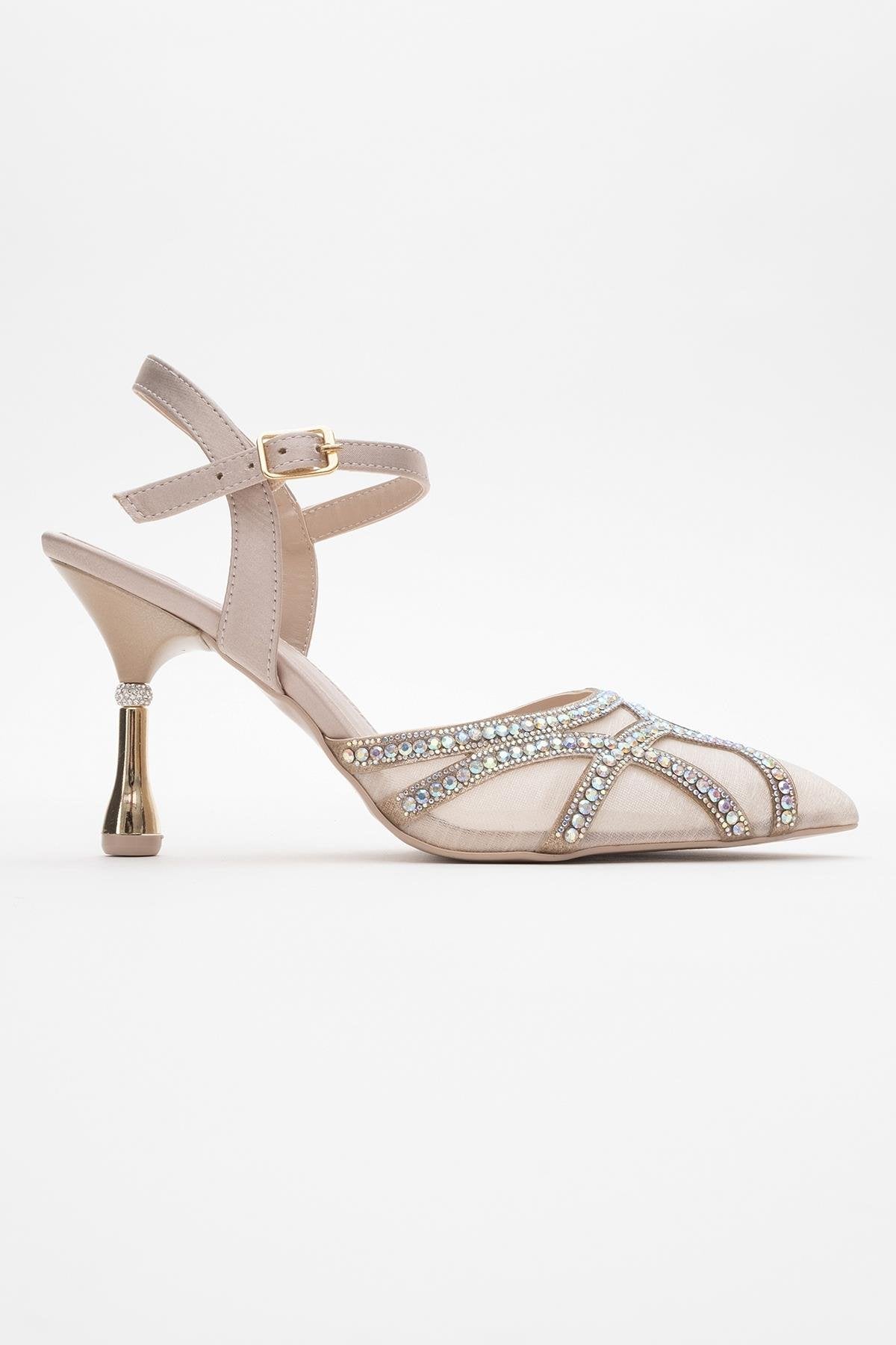 Volby - Beige Embellished Evening Shoe (Women)