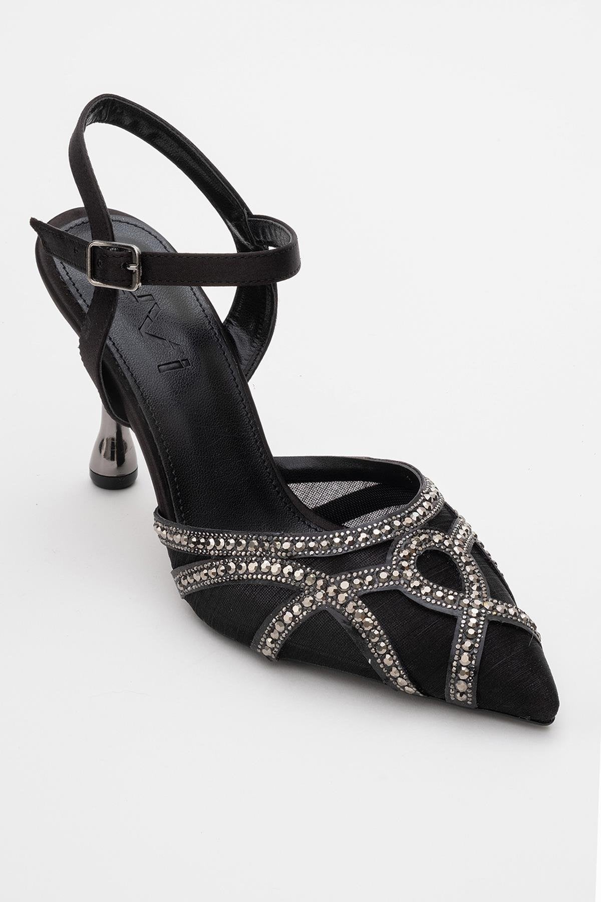 Volby - Black Embellished Evening Shoe (Women)