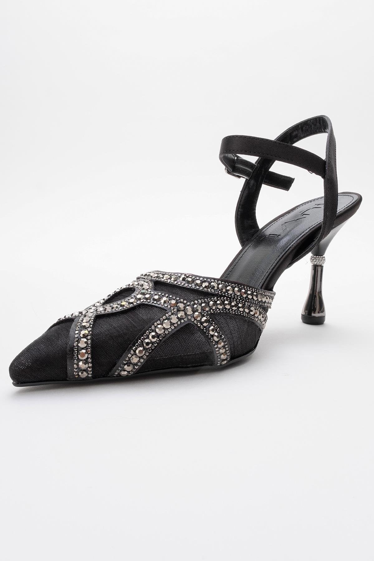 Volby - Black Embellished Evening Shoe (Women)