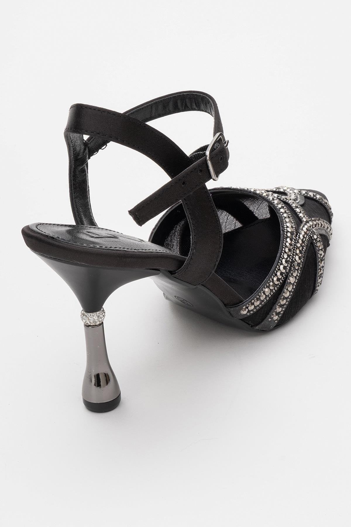 Volby - Black Embellished Evening Shoe (Women)