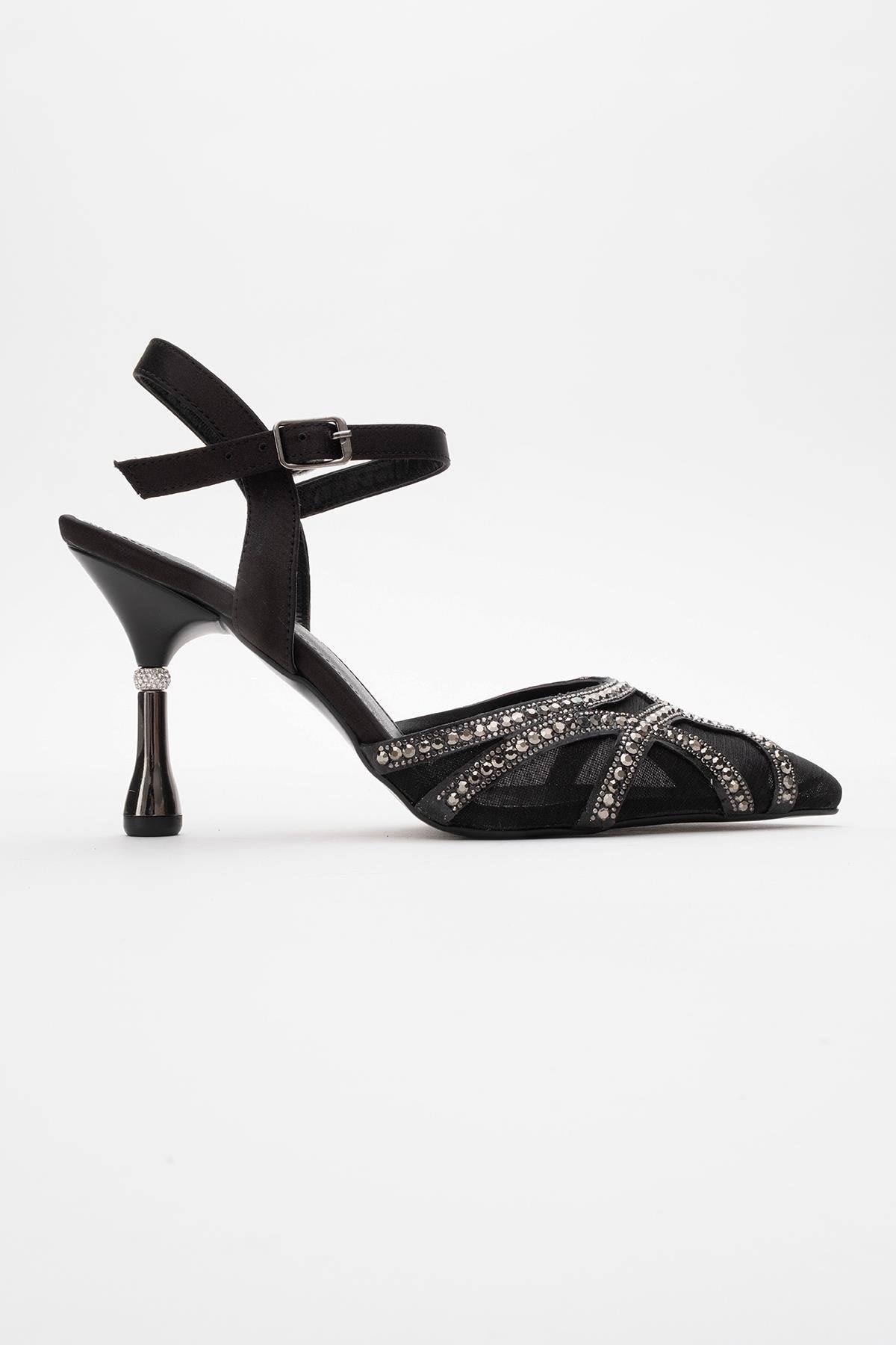 Volby - Black Embellished Evening Shoe (Women)