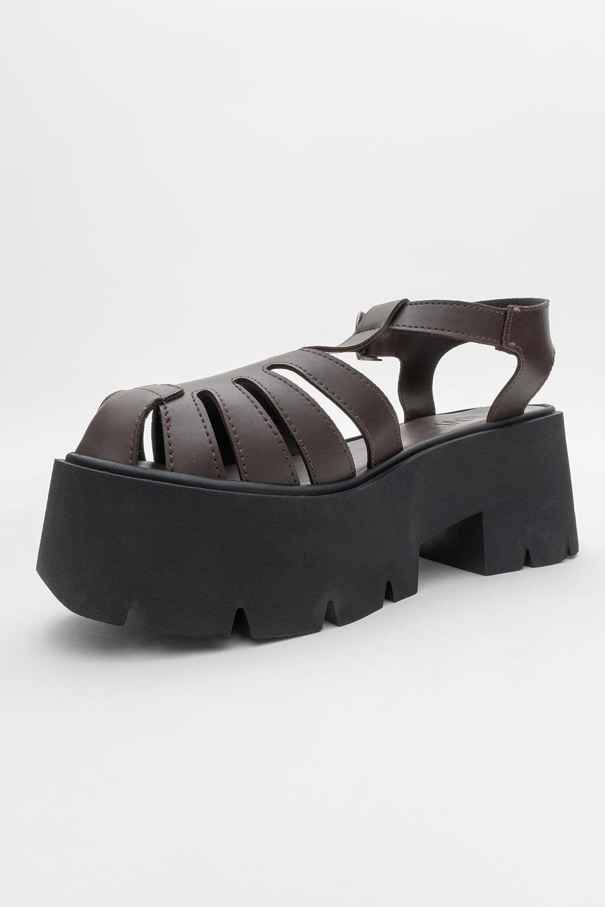 Verua - Brown Platform Sandal (Women)