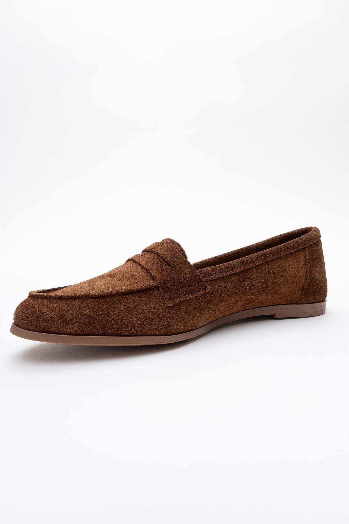 Dorothy - Brown Suede Leather Loafers