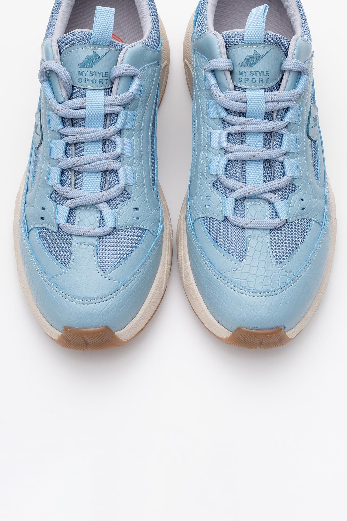 Bambi - Blue Printed Mesh Sneaker (Women)