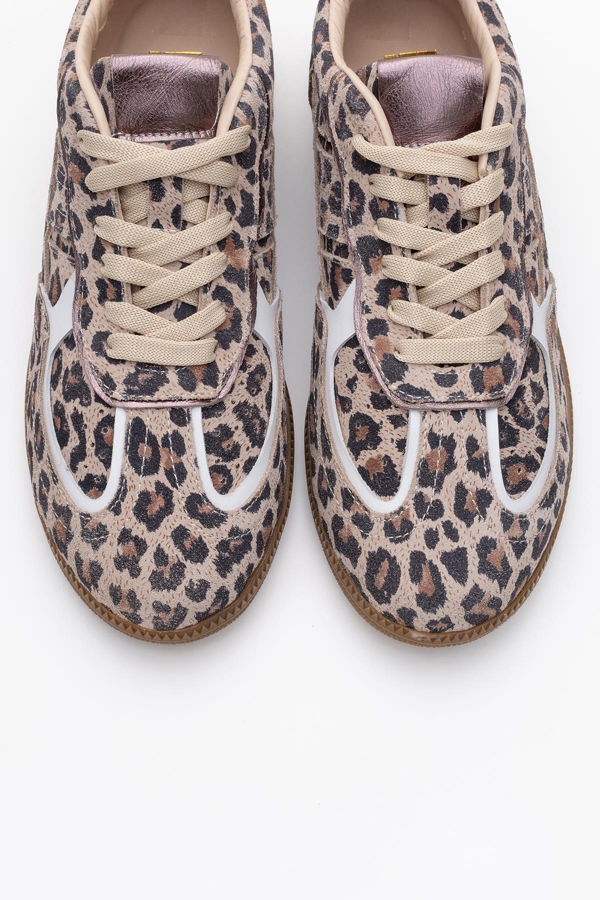 Shiva - Black/Yellow Patterned Genuine Leather Casual Sneaker (Women)