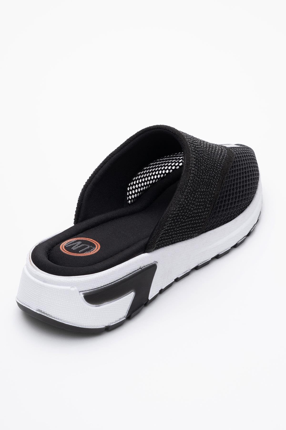 GLEA Black Mesh Rhinestone Mules (Women)