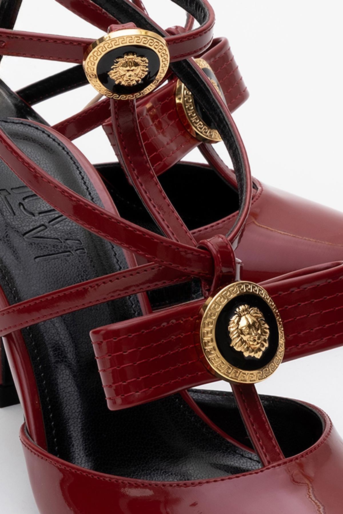 Peal - Burgundy Patent Heeled Shoe (Women)