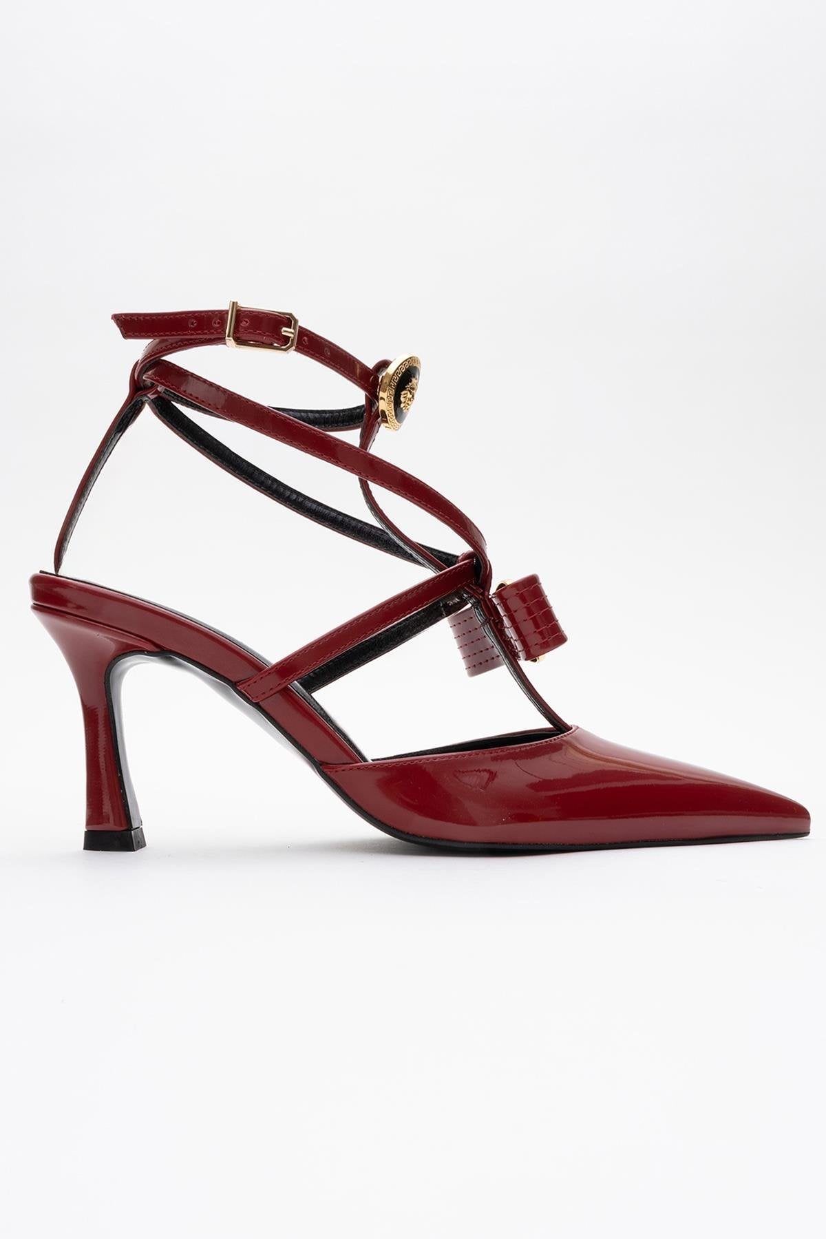 Peal - Burgundy Patent Heeled Shoe (Women)