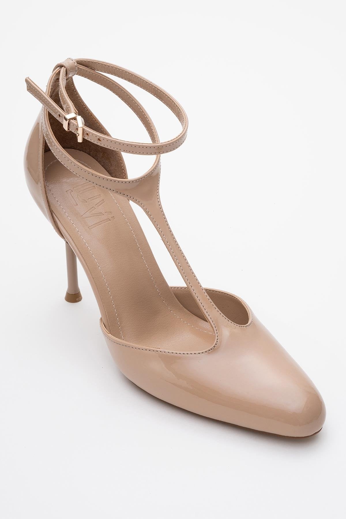 Jon - Beige Patent Stiletto Heel Shoe (Women)